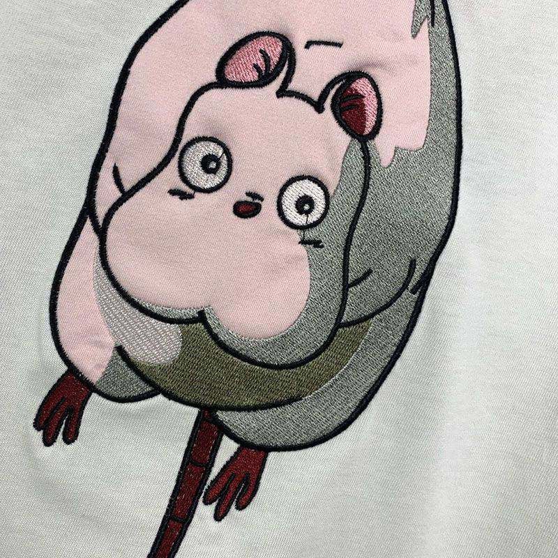 定番 ロエベ×ジブリ 偽物 ハエドリ クルーネックTシャツ loq74201最高級