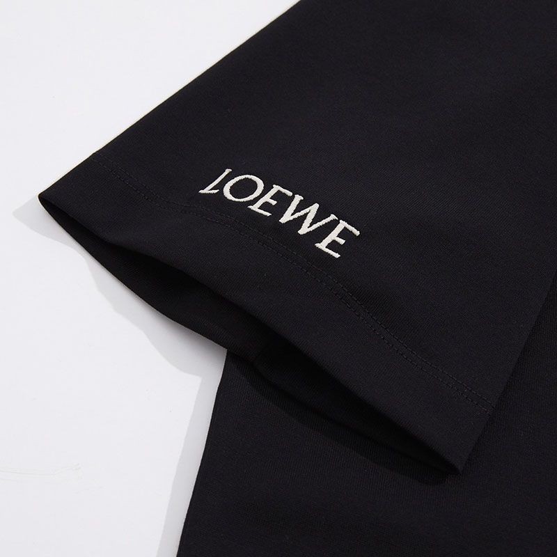 ☆超人気☆ロエベ☆アナグラム ロゴ コットン 半袖Tシャツ コピー lor06706高い品質