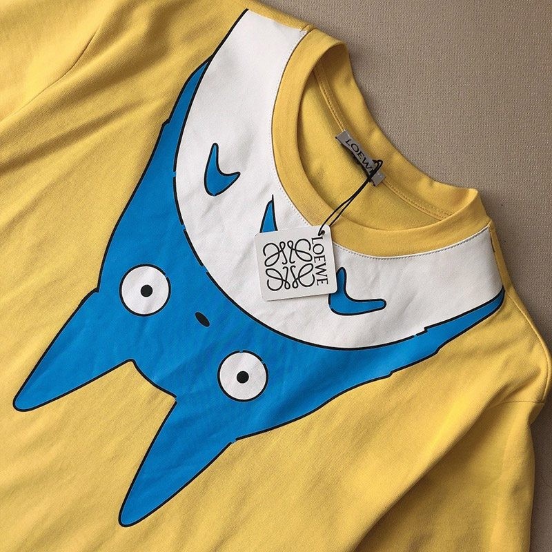世界中で大人気♪可愛い ロエベ トトロ tシャツ コピー コラボ コットン los38605高い品質