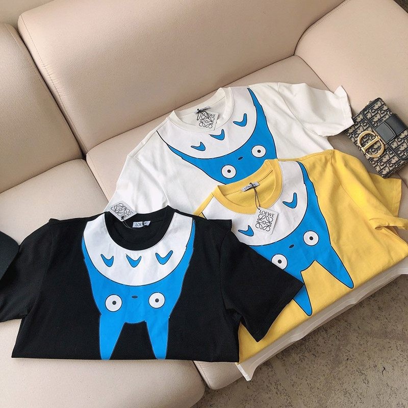 世界中で大人気♪可愛い ロエベ トトロ tシャツ コピー コラボ コットン los38605品質保証