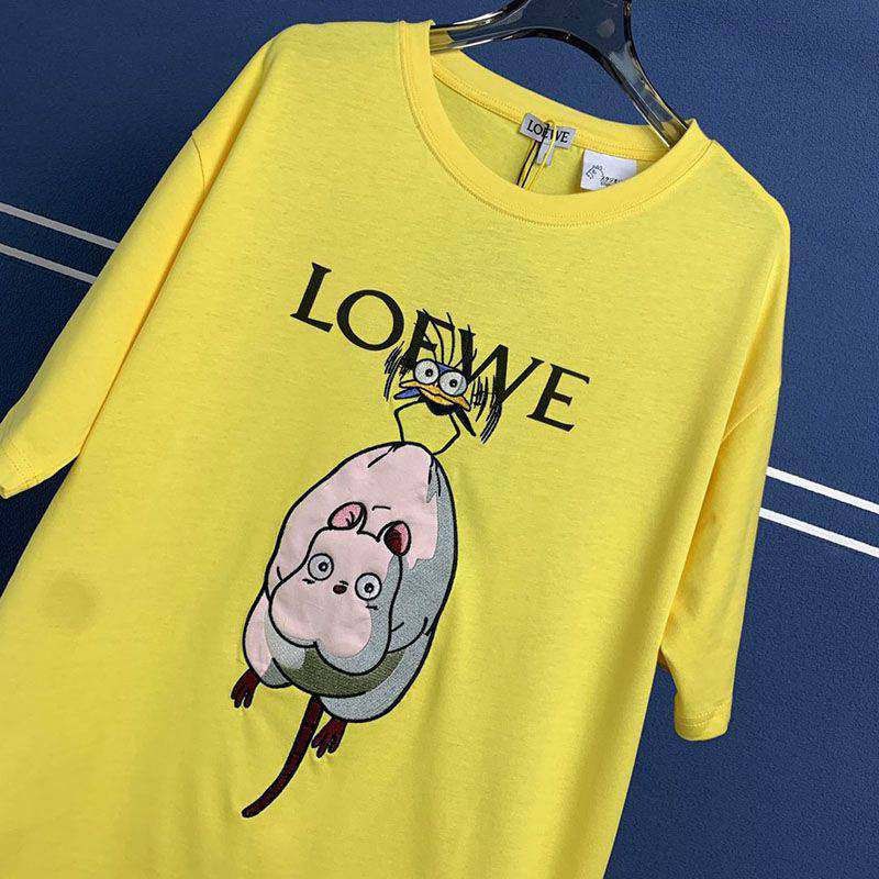 最安値挑戦ロエベ×ジブリ スーパーコピー ハエドリ クルーネックTシャツ lot32147通販