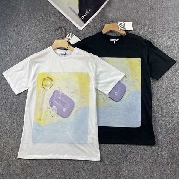 送料込ロエベ マルチカラー グラフィック コットン Tシャツ スーパーコピー 2色 lot48125通販