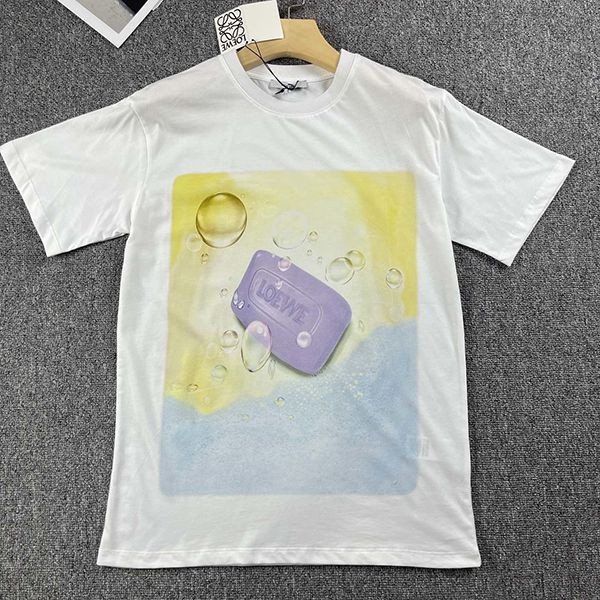 送料込ロエベ マルチカラー グラフィック コットン Tシャツ スーパーコピー 2色 lot48125激安送料無料