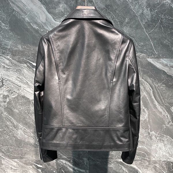 定番ロエベ ブラックレザー ジップ オーバージャケット コピー lot56692通販