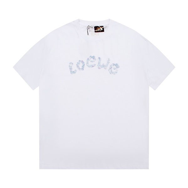 大人気!ロエベ Paulas Ibiza コピー ロゴ コットン Tシャツ 半袖 lou14177