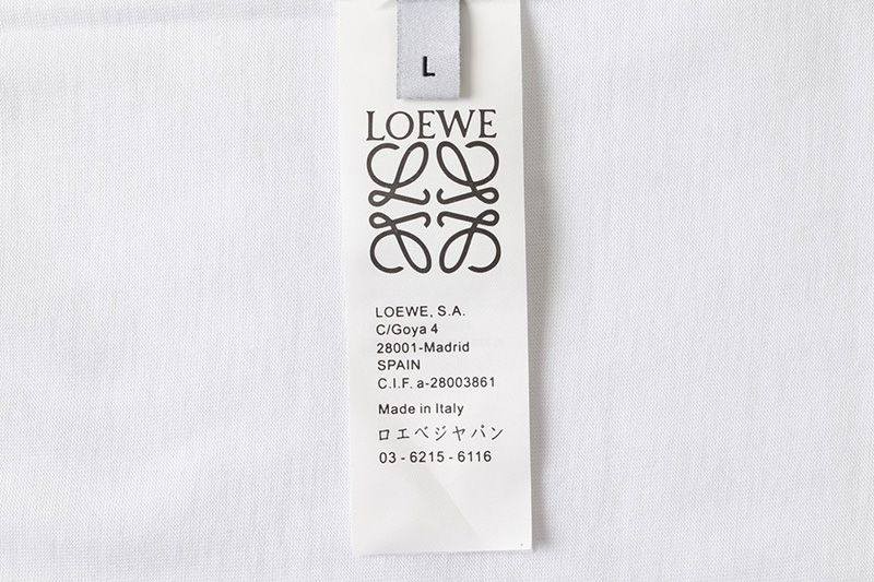 《大人気》 ロエベ Tシャツ コピーアナグラム ブローチプリント 半袖 lou17893高い品質
