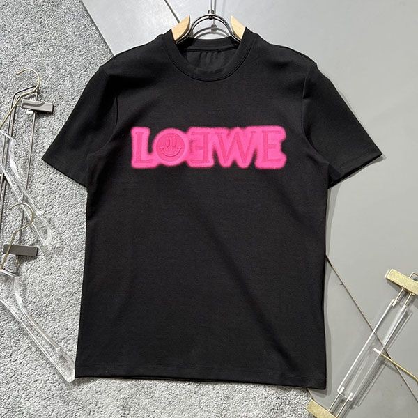 最新でオシャレ☆ロエベ★アナグラムバイカラーコットンTシャツ 偽物★ lou89139