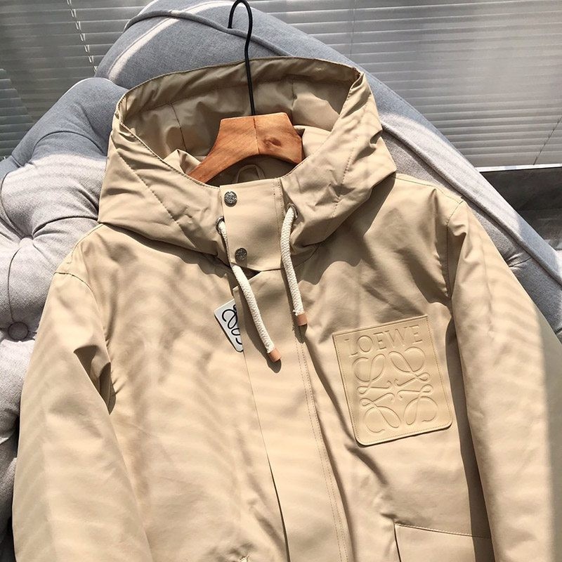 完売必至 ロエベ コットン フーデッド パファージャケット コピー lou95472通販