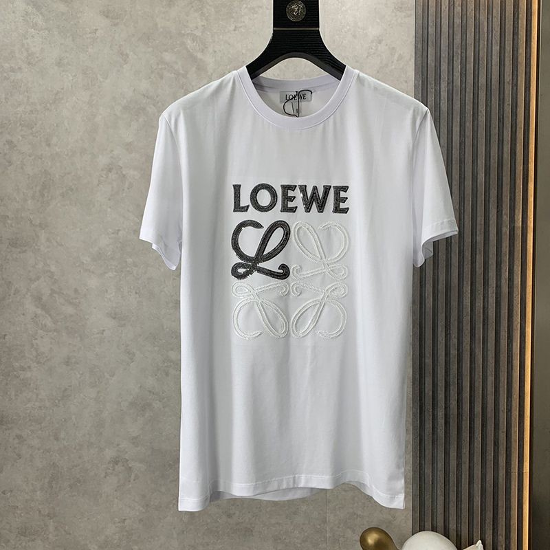 【国内発送】ロエベ プリントコットンジャージーTシャツ コピー 2色 low40595通販