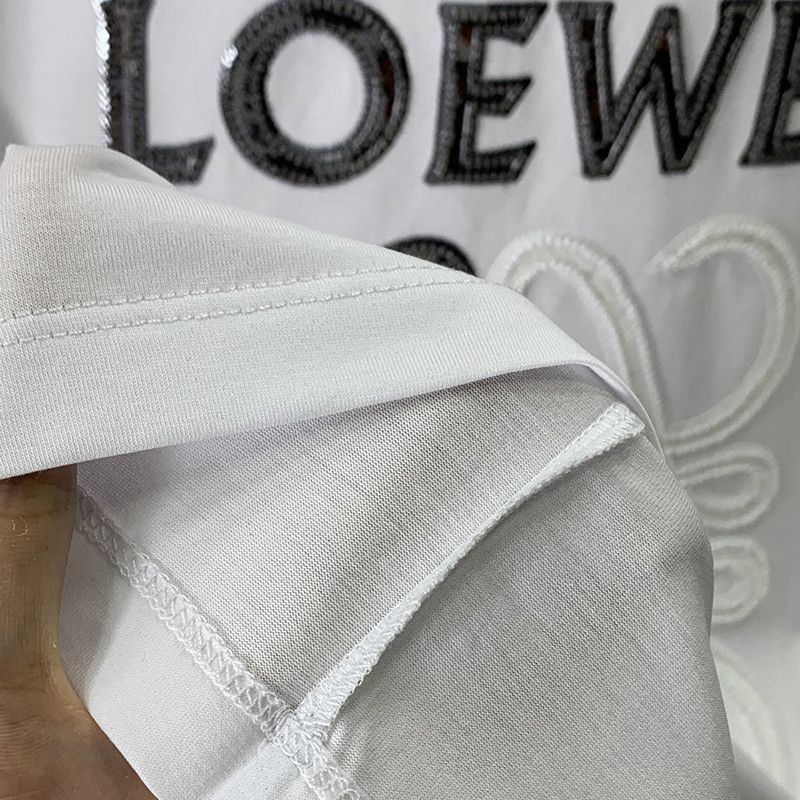 【国内発送】ロエベ プリントコットンジャージーTシャツ コピー 2色 low40595高い品質