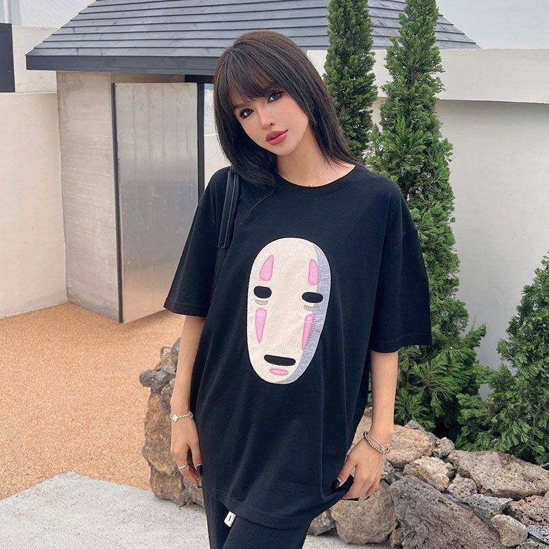 入手困難【ロエベ×スタジオジブリ コピー】カオナシ クルーネック Tシャツ lox58214通販