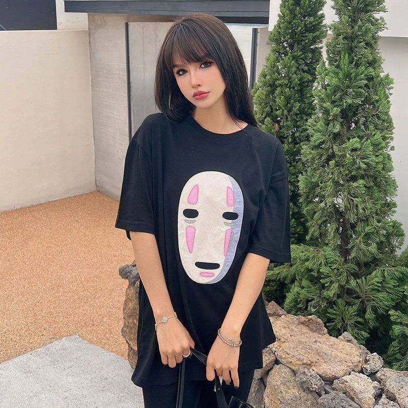 入手困難【ロエベ×スタジオジブリ コピー】カオナシ クルーネック Tシャツ lox58214激安送料無料