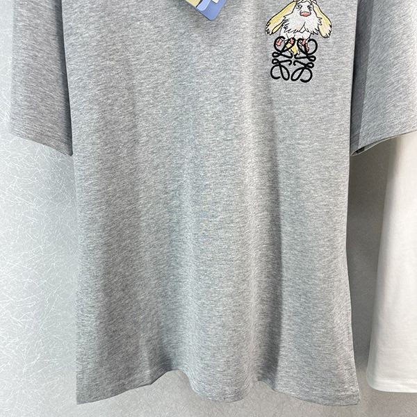 確保済みロエベ ヒン アナグラム Tシャツ コピー クルーネック 2色 loz53590激安送料無料