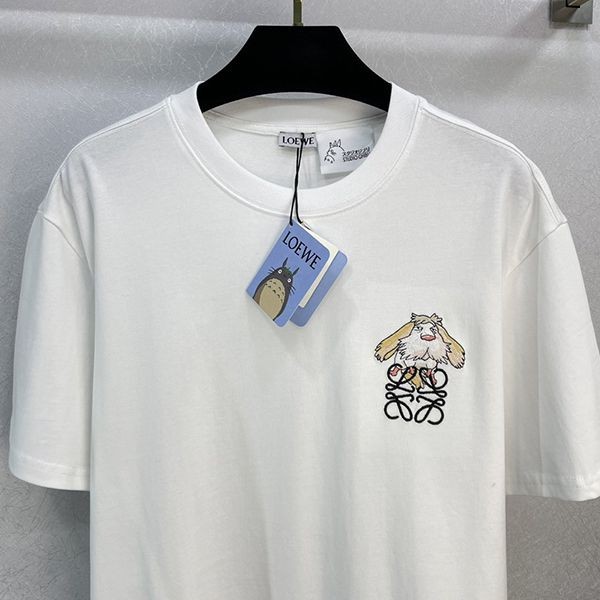 確保済みロエベ ヒン アナグラム Tシャツ コピー クルーネック 2色 loz53590高い品質