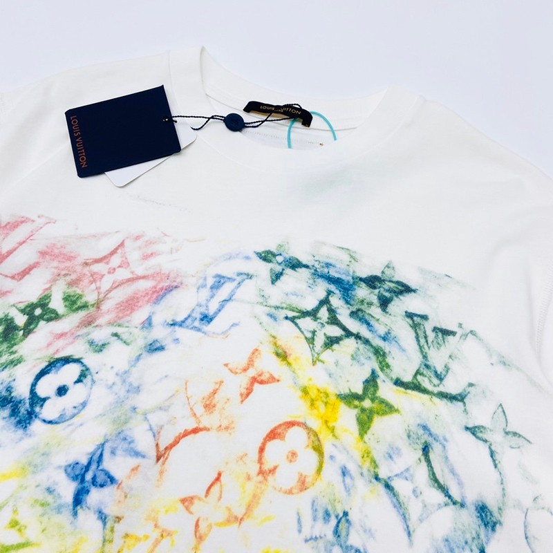 【完売前】ルイヴィトン Tシャツ コピー モノグラム ホワイト パステル 1A8GUQ高い品質