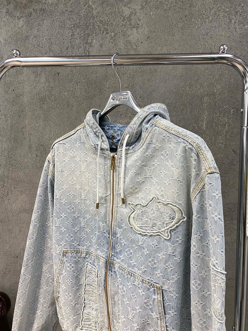 お早めに ​ルイヴィトン デニムジャケット コピー LV×NBA ジップスルーフーディ 1A8WTS通販