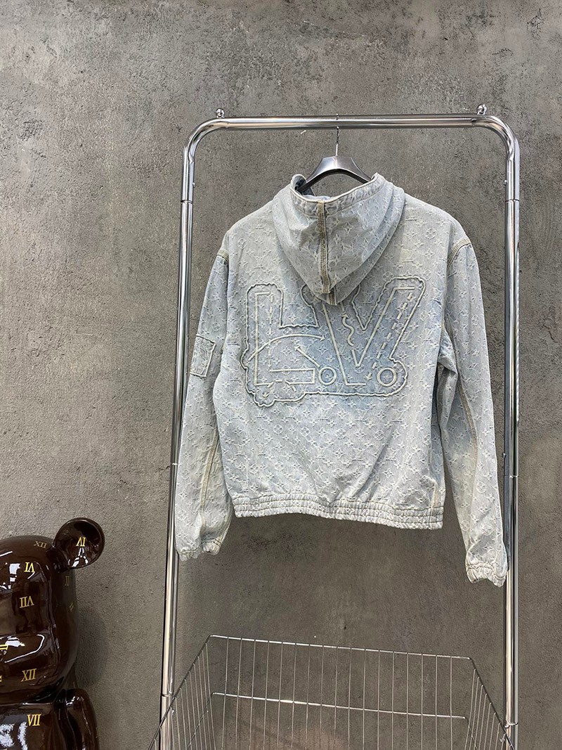 お早めに ​ルイヴィトン デニムジャケット コピー LV×NBA ジップスルーフーディ 1A8WTS人気