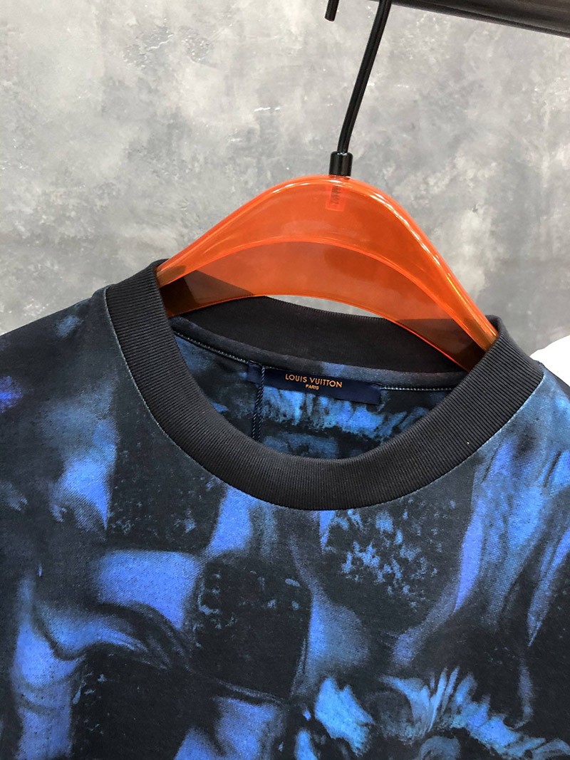 ​ルイヴィトン Tシャツ パロディ ソルトプリント トップス コットン 1A8X1M人気