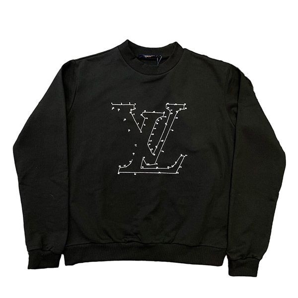ルイヴィトン 偽物 LV ロゴ ステッチプリントスウェットシャツ 1A96KW激安送料無料