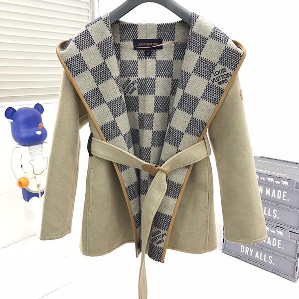 世界中で大人気♪ルイヴィトン ダミエ アズール コートウール コピー カシミア ホワイト 1A9SJ6