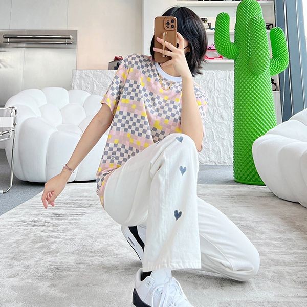 人気No1​ルイヴィトン Tシャツ コピー Demier 半袖 ピクセル チェッカーボード 1A9XPQ通販