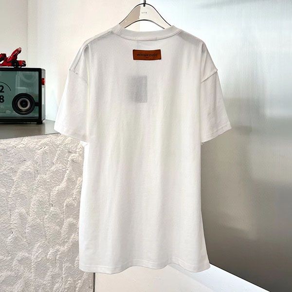 最安値挑戦ルイヴィトン LV スプレッド バイカラー 白Tシャツ コピー 1AA80A通販