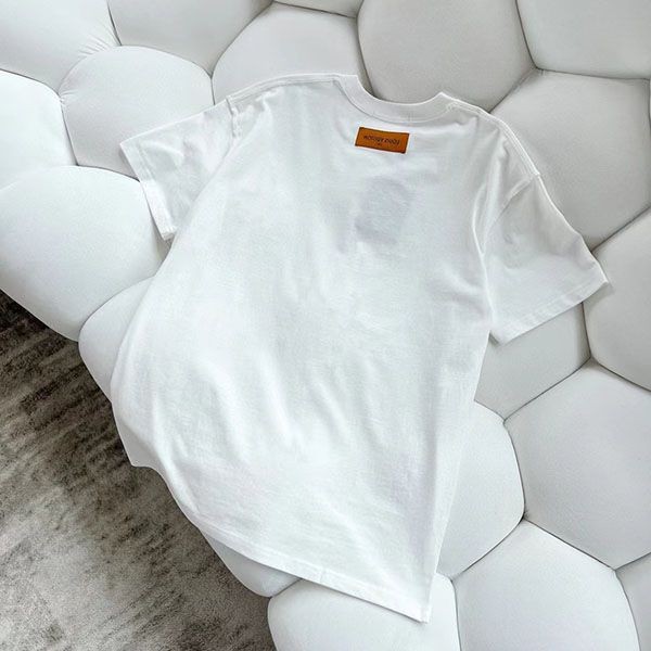 最安値挑戦ルイヴィトン LV スプレッド バイカラー 白Tシャツ コピー 1AA80A高い品質