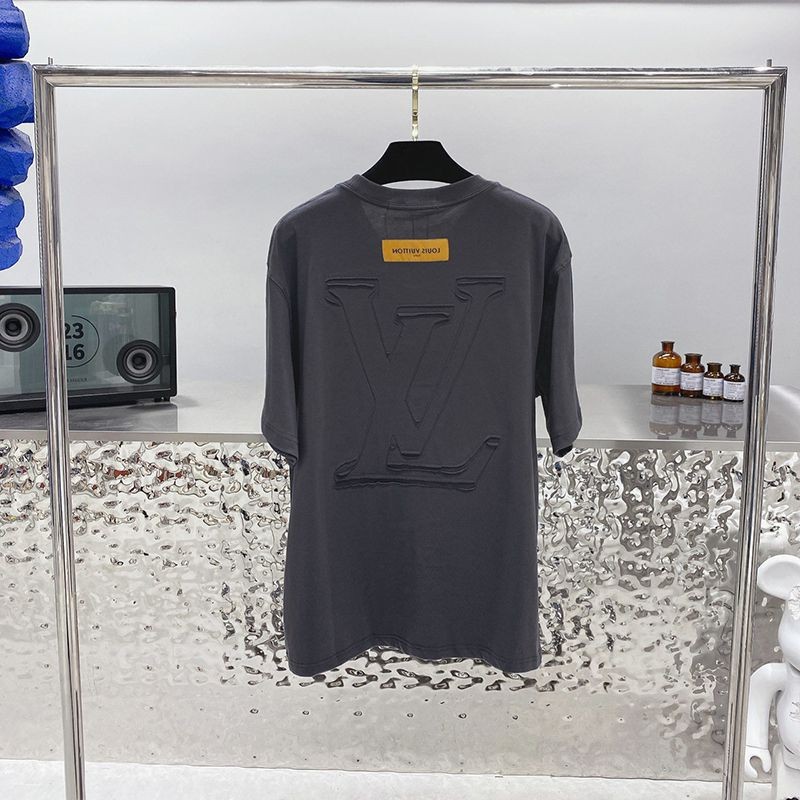 目を惹くカラー ルイ ヴィトン Tシャツ 偽物 クルーネック 人気 2色 1AA80F高い品質