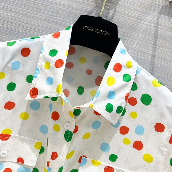 【ルイヴィトン 偽物】LV × YK 草間彌生 ドット マスキュリンシャツ 1AB7ZH高い品質