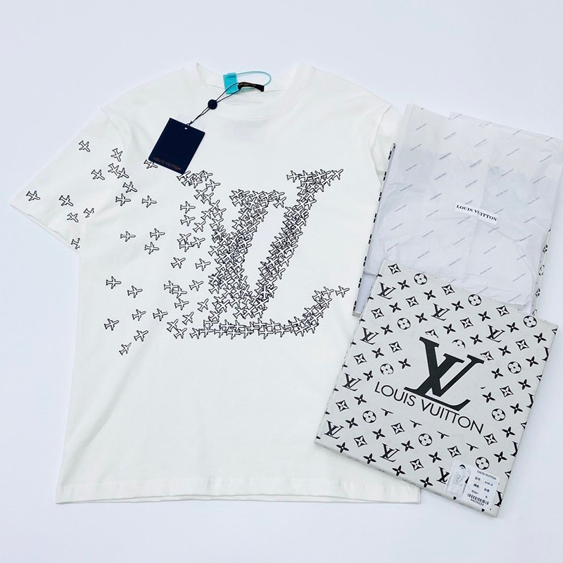 21AWルイヴィトン Tシャツ コピー エンドゴール クルーネック ロゴTシャツ vua76043激安送料無料