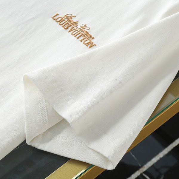 ルイヴィトン プリント Tシャツ 偽物 白 トップス vub44374代引きを販売
