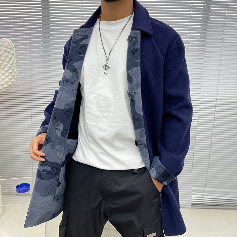 最安値挑戦ルイヴィトン コート コピー☆両面着用可能☆リバーシブル モノグラム フーデッド ラップコート vub49586激安送料無料