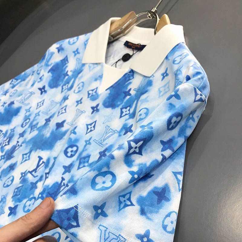 世界中で大人気♪☆​ルイヴィトン Tシャツ パロディ ウォーターカラーモノグラム☆ロゴ vub71022激安送料無料
