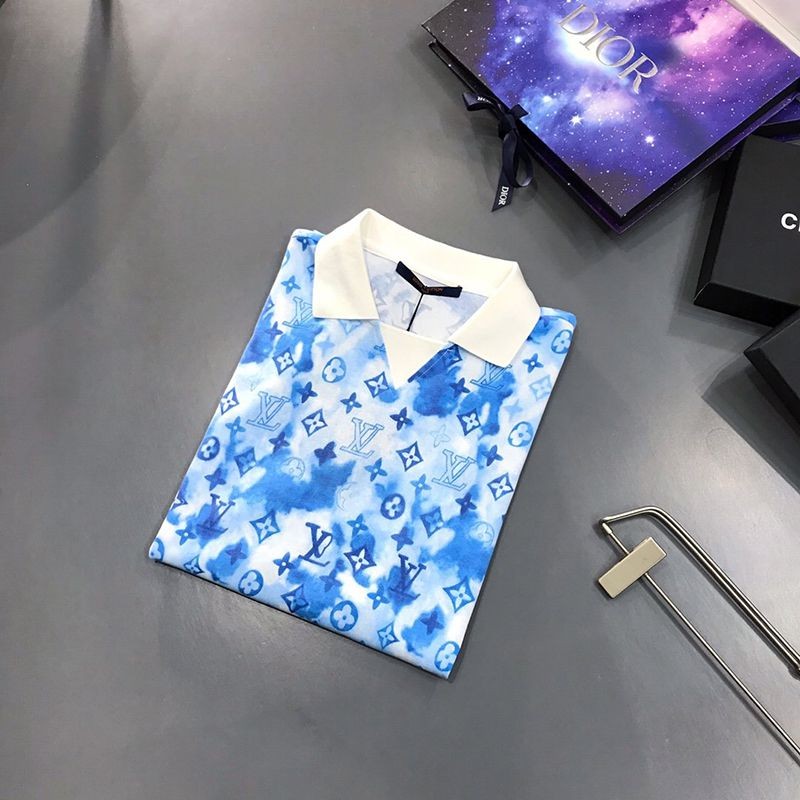 世界中で大人気♪☆​ルイヴィトン Tシャツ パロディ ウォーターカラーモノグラム☆ロゴ vub71022最高級