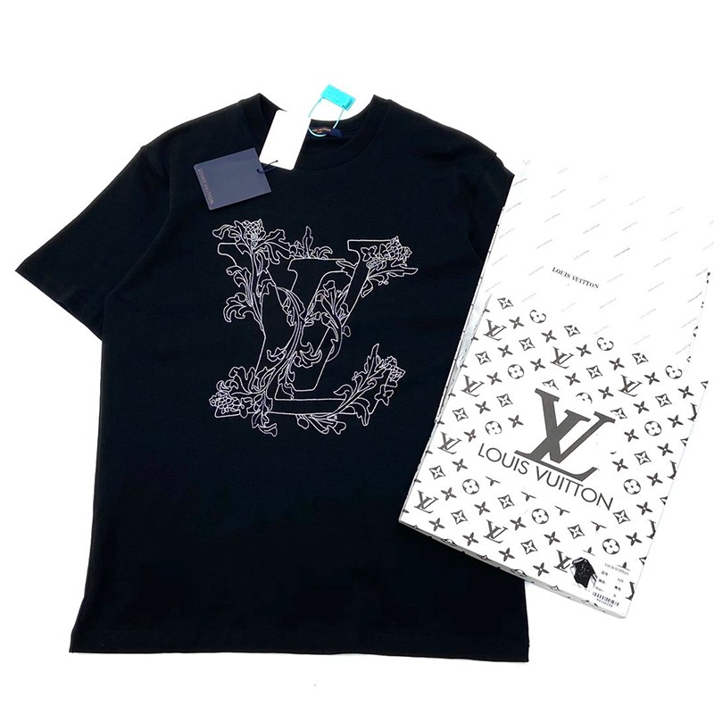 一目惚れ♪ルイヴィトン Tシャツ コピー 限定 半袖 エンブロイダリー vue04766激安送料無料