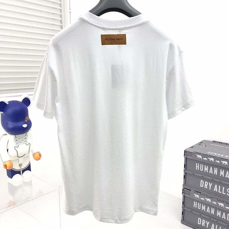 一目惚れ♪【​ルイヴィトン×NIGOコラボ】ダック クルーネック Tシャツ パロディ vug51246通販