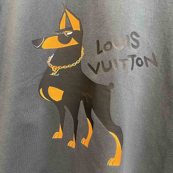 大人気！ルイヴィトン 半袖 偽物 コットン ロゴ Tシャツ vug87052最高級