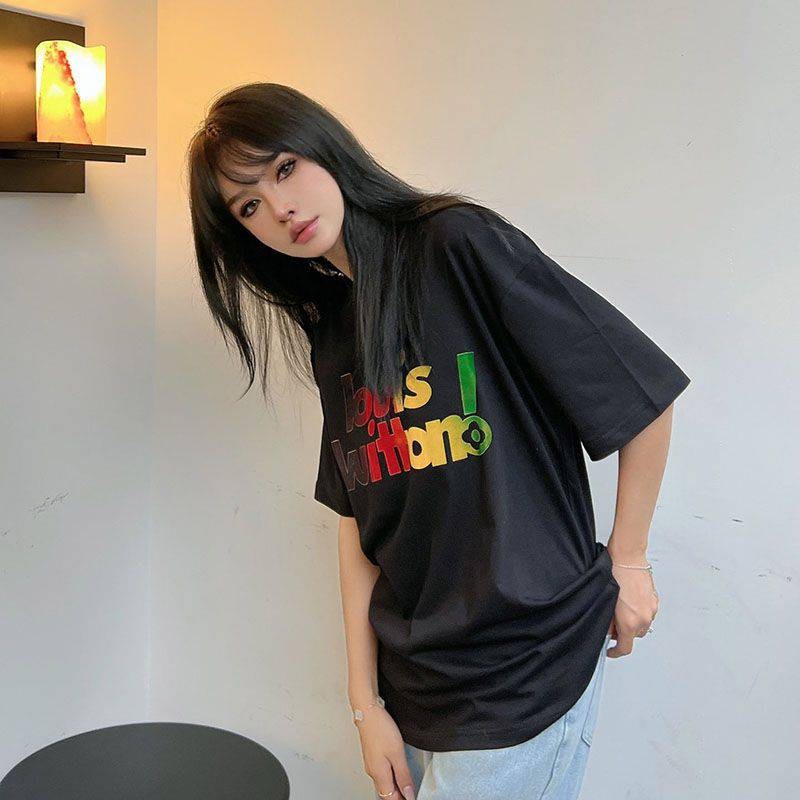 超話題!ルイヴィトン エブリデイLVクルーネック Tシャツ 偽物 vuh94108高い品質