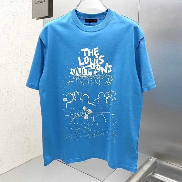 入手困難ルイヴィトン LVコンサートプリントTシャツ 偽物 vui92036