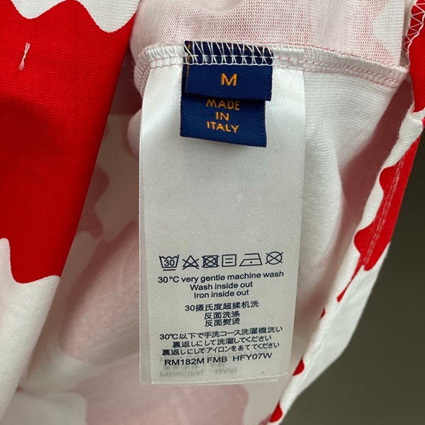 21-22AW​ルイヴィトン 偽物 Tシャツ トップス 半袖 メンズ レッド vuk09561代引きを販売