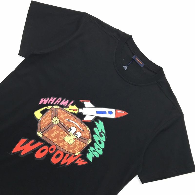 目を惹くカラー希少品★​ルイヴィトン☆ジャカードダック クルーネック Tシャツ 偽物 vul56356高い品質