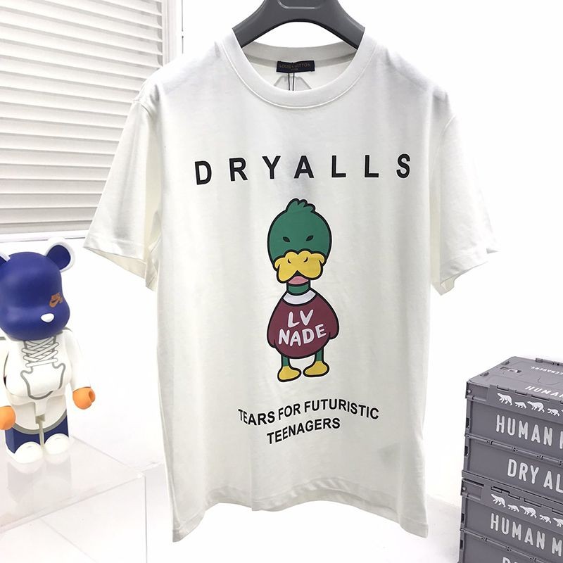 日本未入荷【​ルイヴィトン×NIGOコラボ 偽物】ダック クルーネック Tシャツ vul75375