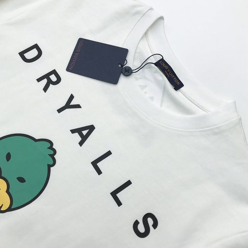 日本未入荷【​ルイヴィトン×NIGOコラボ 偽物】ダック クルーネック Tシャツ vul75375激安送料無料