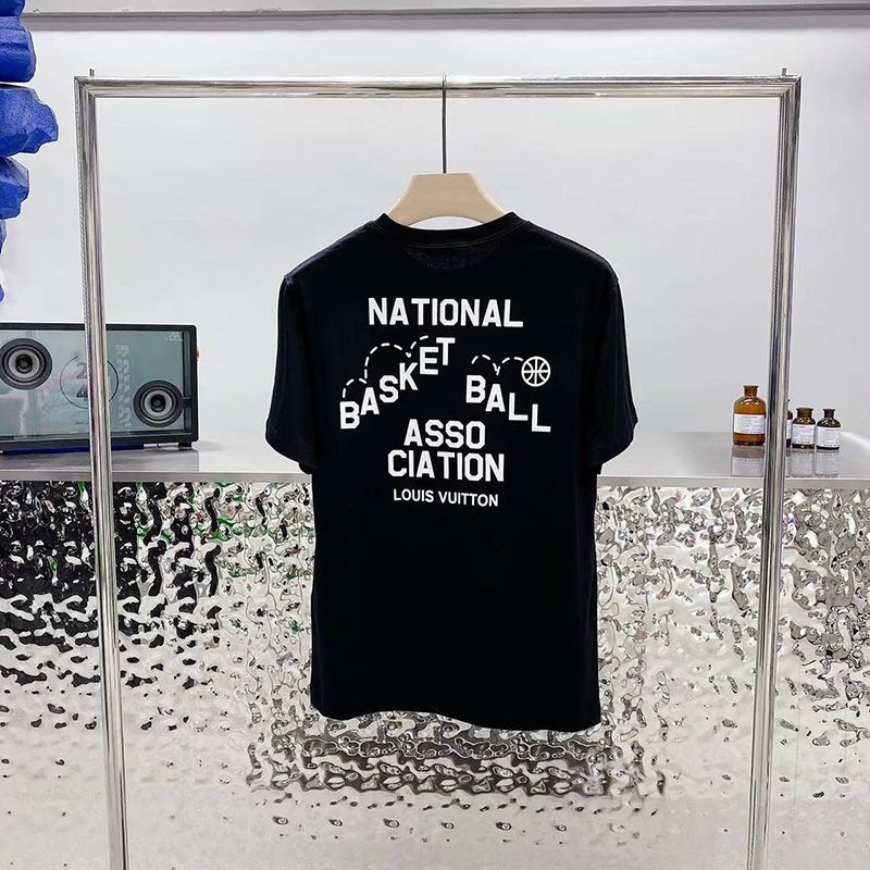 希少【​ルイヴィトン】NBAフロントアンドバックレタープリントTシャツ コピー vun57602激安送料無料