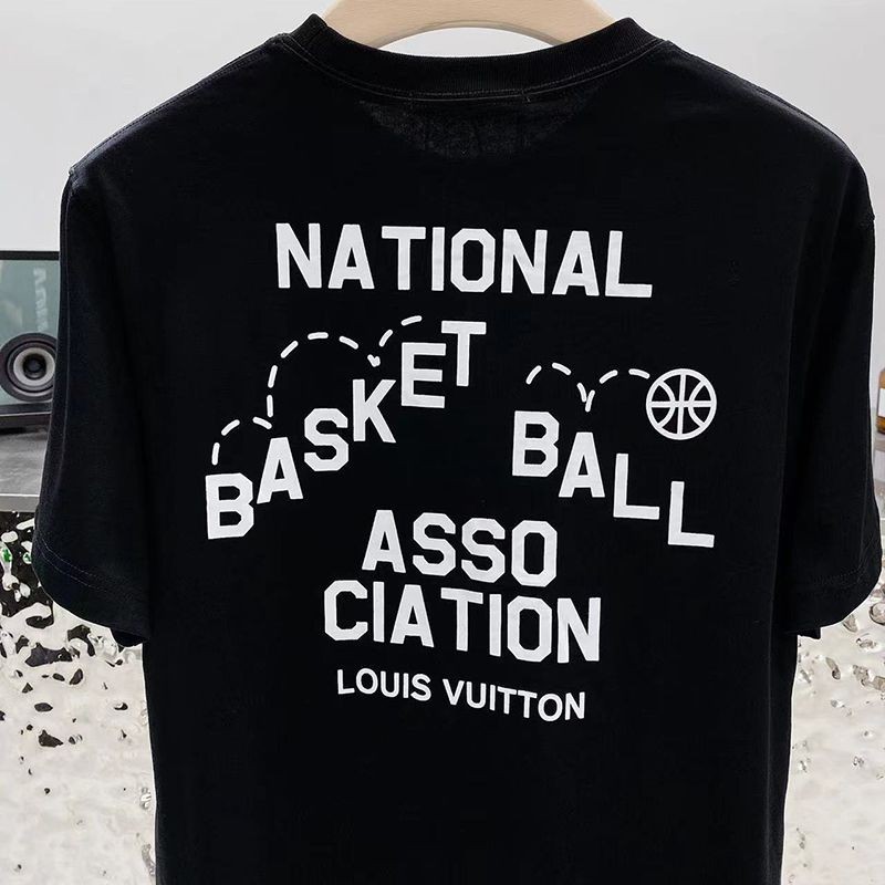 希少【​ルイヴィトン】NBAフロントアンドバックレタープリントTシャツ コピー vun57602人気