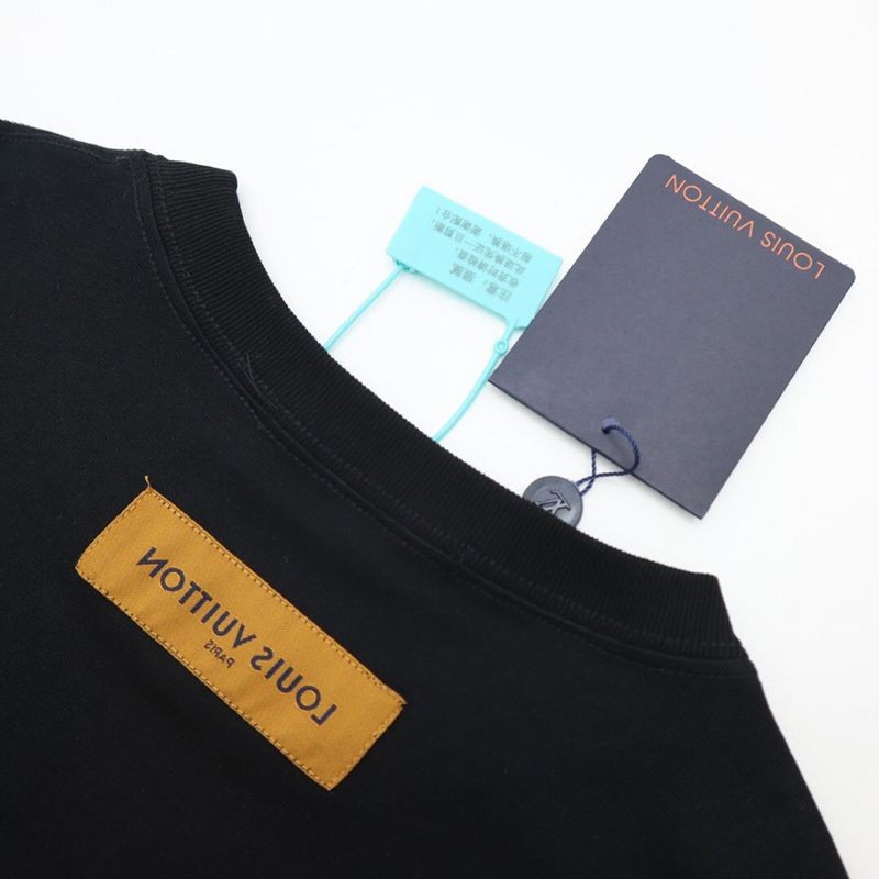 超話題! ルイヴィトン プリント クルーネック Tシャツ vun73521最高級