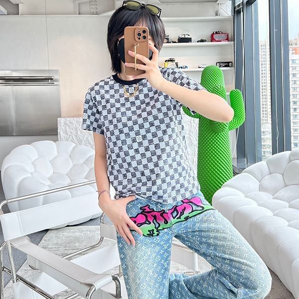 完売必至​ルイヴィトン Tシャツ パロディ Demier 半袖 ピクセル チェッカーボード vuo45783高い品質