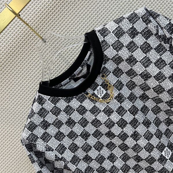完売必至​ルイヴィトン Tシャツ パロディ Demier 半袖 ピクセル チェッカーボード vuo45783最高級