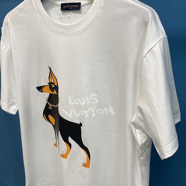 プレゼント最適 ルイヴィトン 半袖 コピー コットン ロゴ Tシャツ vuq17830激安送料無料