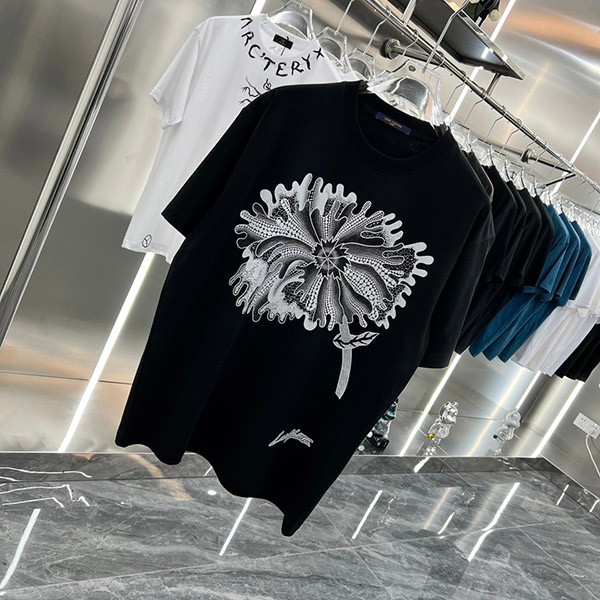 ルイヴィトン サイケデリック フラワー Tシャツ 偽物 草間彌生 LV vur84140高い品質